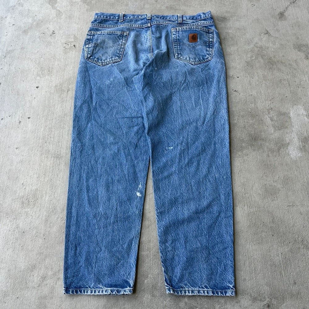 Vintage Y2K blue denim jean Carhartt work wear carpenter pants
