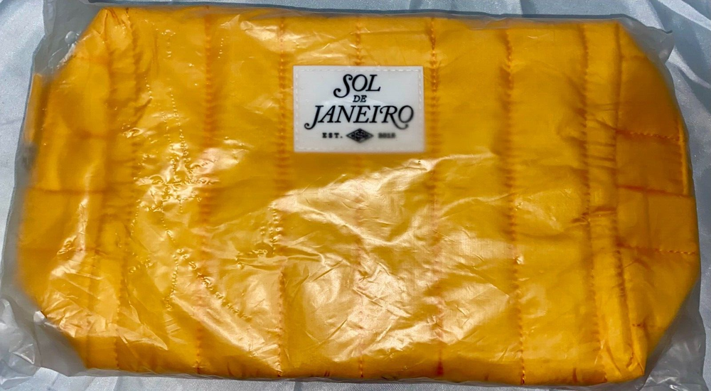 Sol de Janeiro Orange Quilted Makeup Bag New Limited Edition