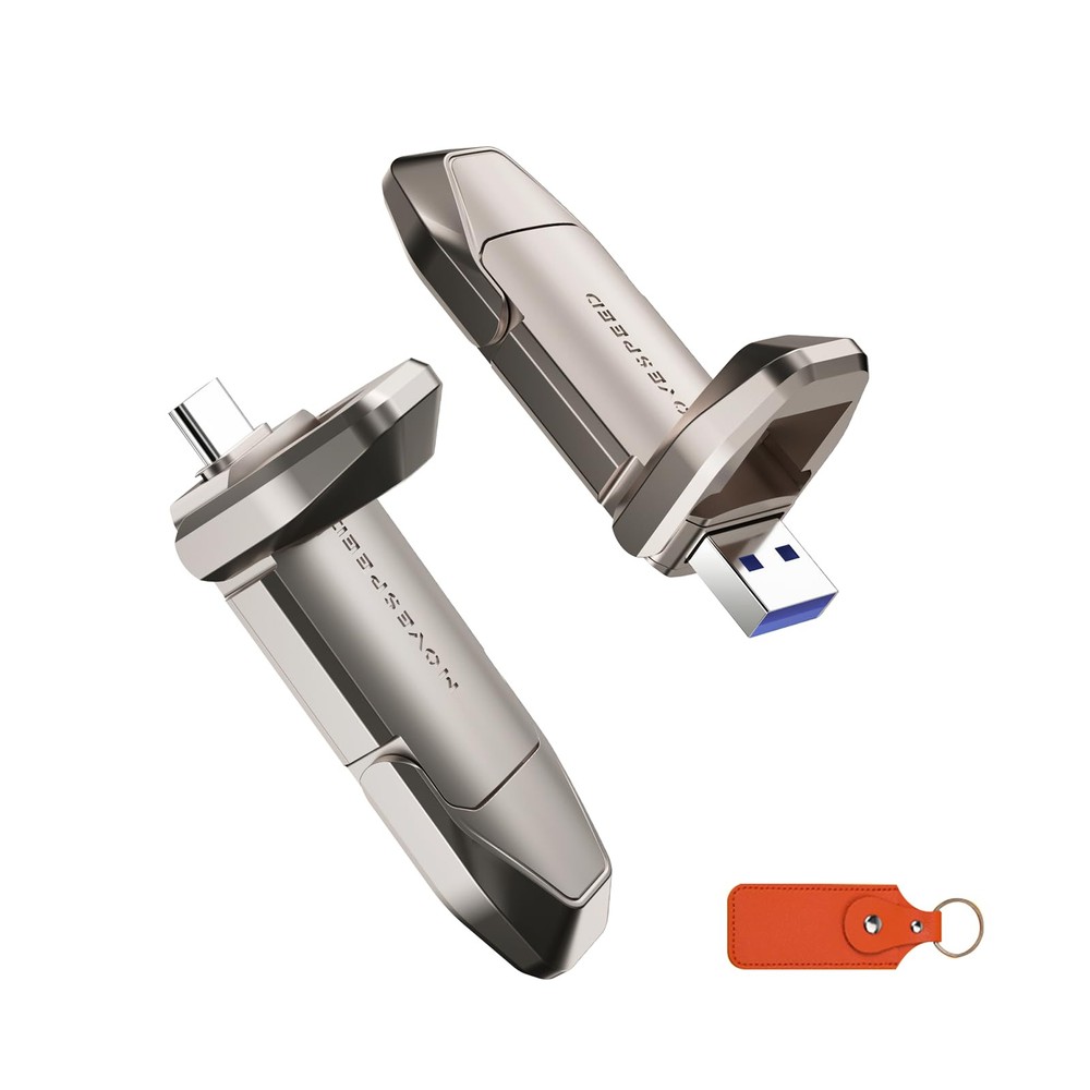 1TB Solid State Flash Drive USB 3.2 570MB/s High Speed, Type C USB Dual Inter...