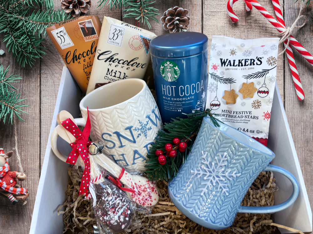 Custom Christmas Gift Baskets with Cookies & Hot Cocoa-image