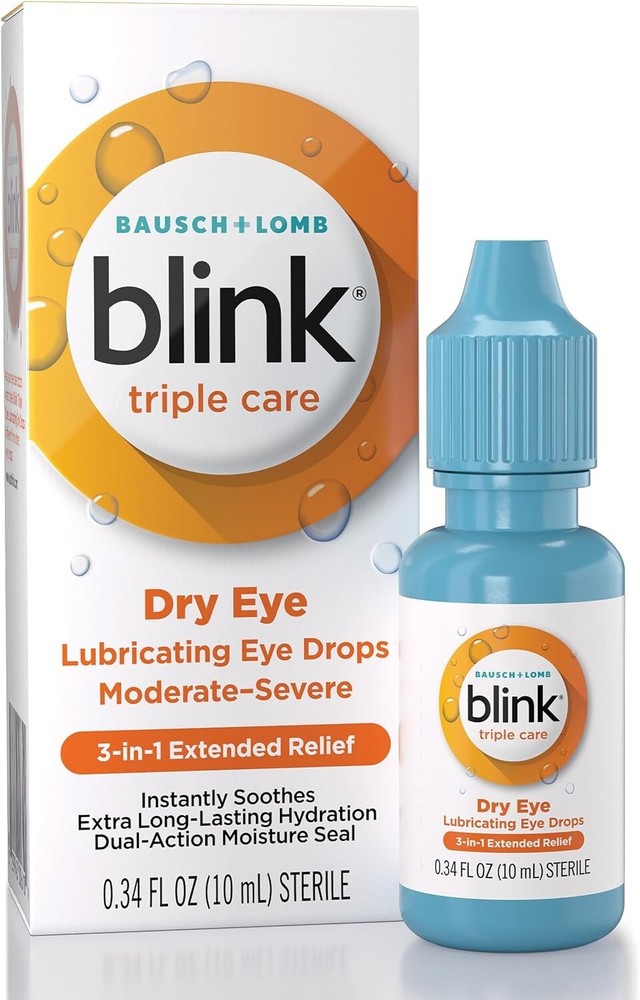 Blink Triple Care Eye Drops for Hydrating Relief 0.34 fl oz