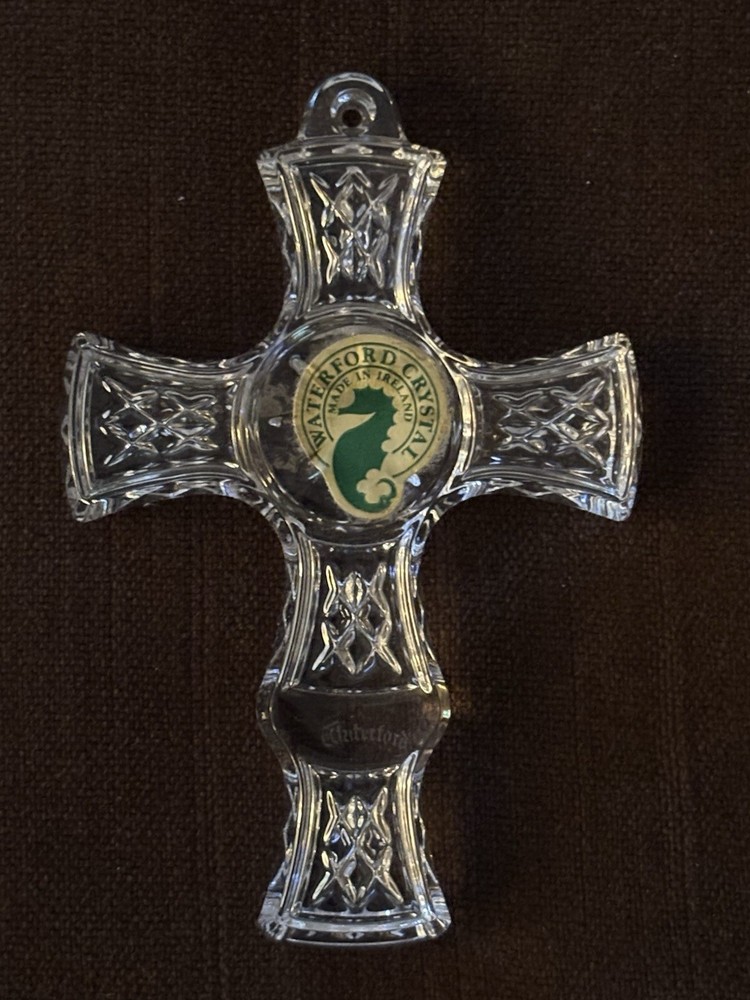 Waterford Crystal Cross Holiday Ornament Elegant Handcrafted Decor