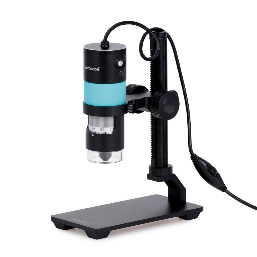 Amscope 8.3 MP Handheld 10X-280X LED Digital USB Microscopes w Table Stand