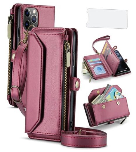 Asuwish Phone Case for iPhone 11 Pro 5.8 for iPhone 11 Pro (5.8 inch) Wine Red