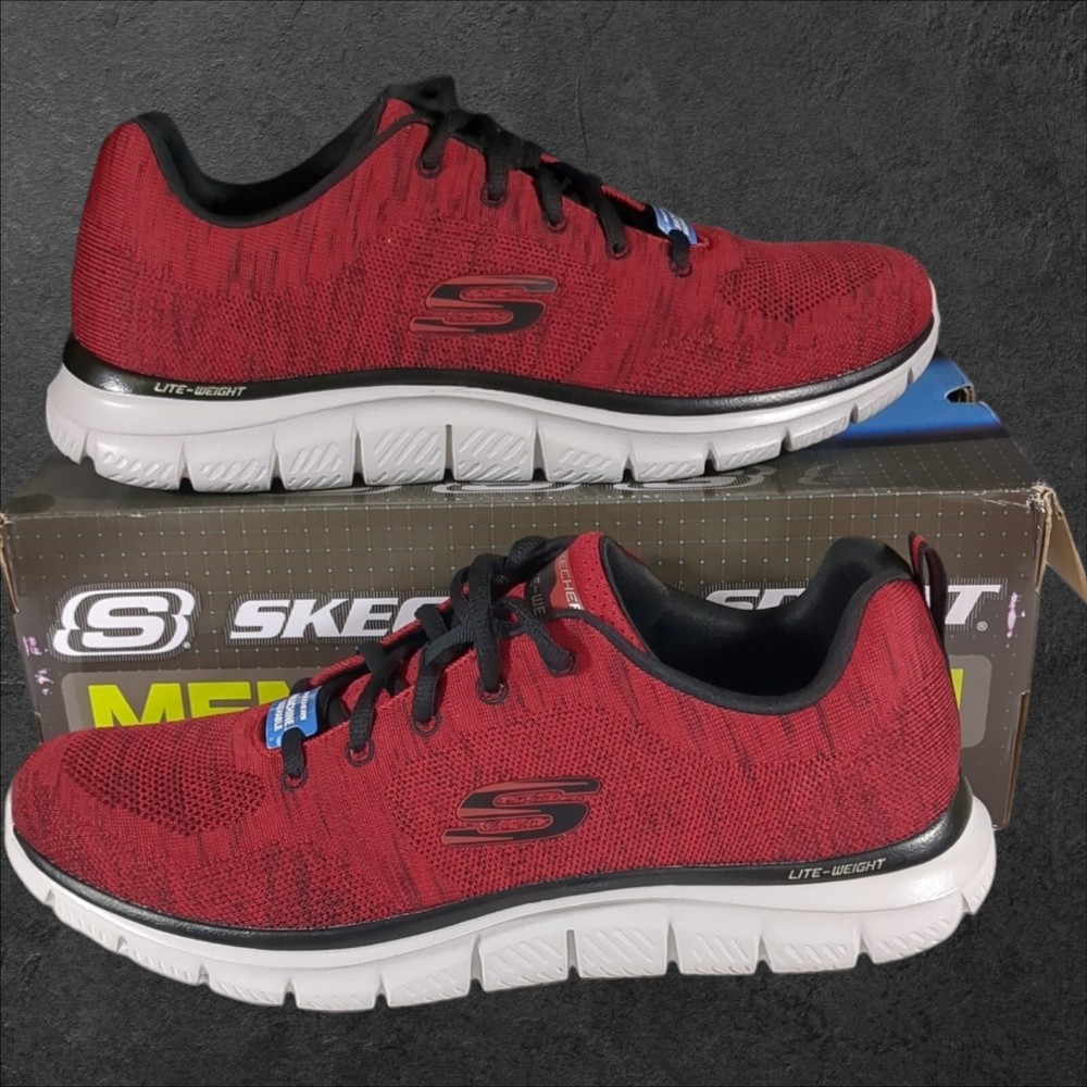 Skechers Track Front Runner Shoes Men's 12 Sneaker Red/Black 232298