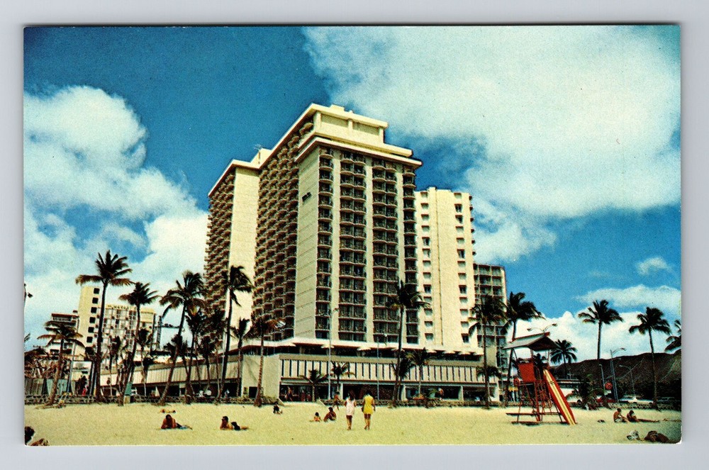Vintage Holiday Inn Waikiki Beach Postcard Honolulu Hawaii