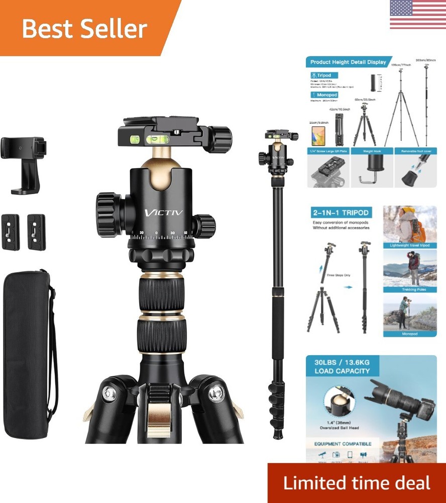 Professional DSLR Camera Tripod for Tall Photography Stands