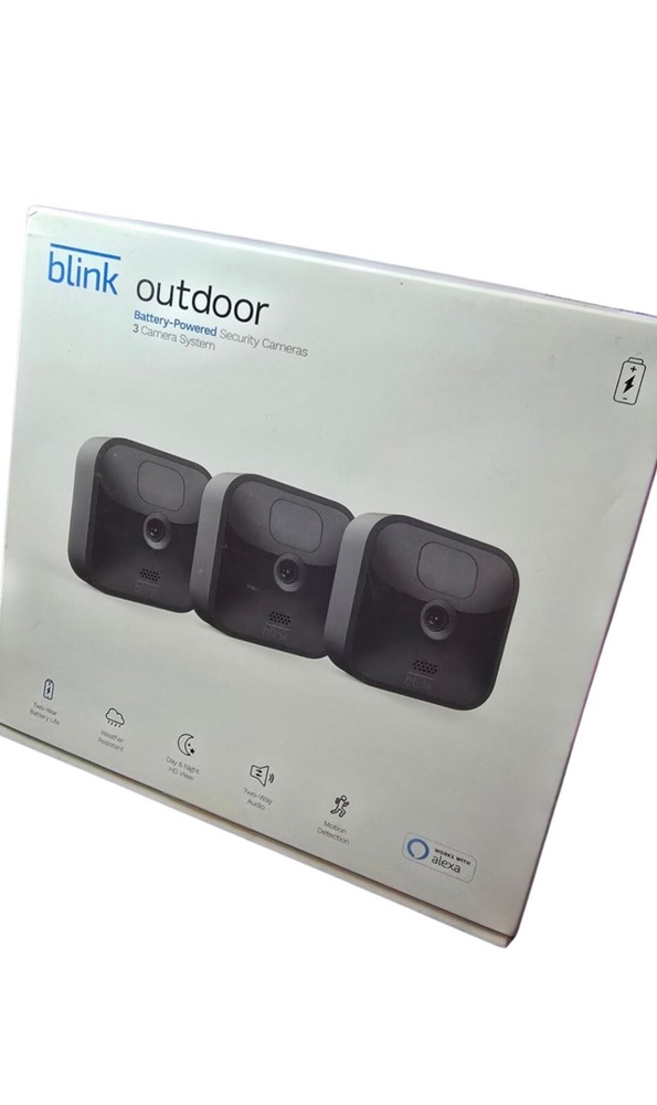 BRAND NEW SEALED - Blink Outdoor Battery-Powered Wireless Security Camera 3-Pack