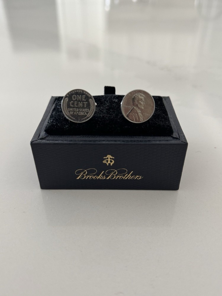 Authentic Silver 1943 Penny Cuff Links