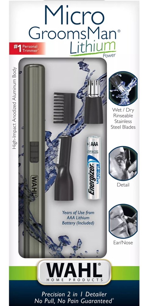 Wahl Wet Dry Detail Trimmer Silver for Precise Grooming