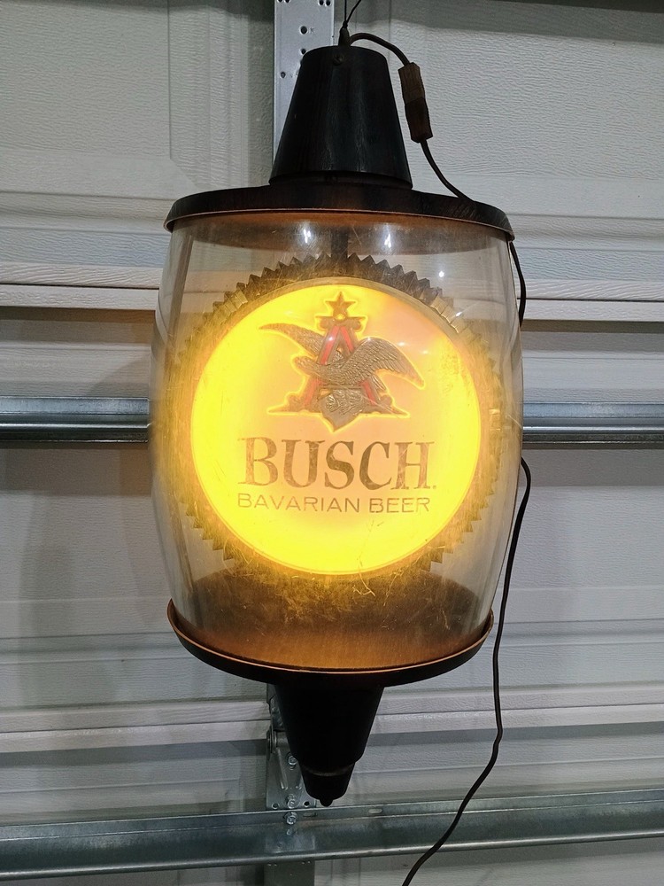 vintage Anheuser-Busch Busch Bavarian Beer advertising lamp