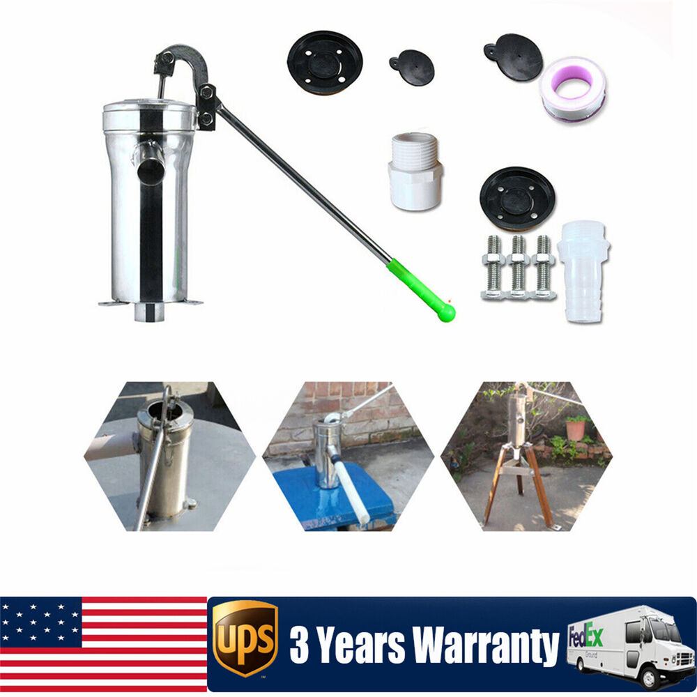 Stainless Steel Manual Deep Well Pump Farm/Industrial Work Hand Water Pump New