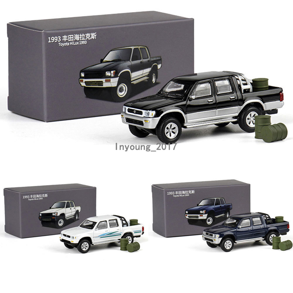 1:64 Hilux 1993 Pickup Truck Model Car Diecast Toy Cars Toys for Boys Kids Gifts
