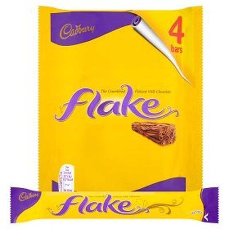 Cadbury Flake Chocolate Bar 4-Pack Imported from UK England
