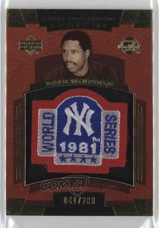 2004 Sweet Spot Classic All-Star/World Series Logo 200 Dave Winfield Patch HOF
