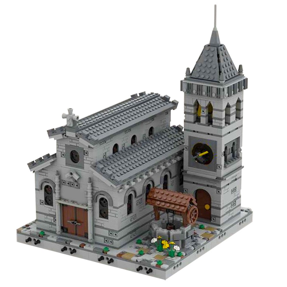 2085 PCS MOC Medieval Church Building Blocks large Architecture Construction Toy