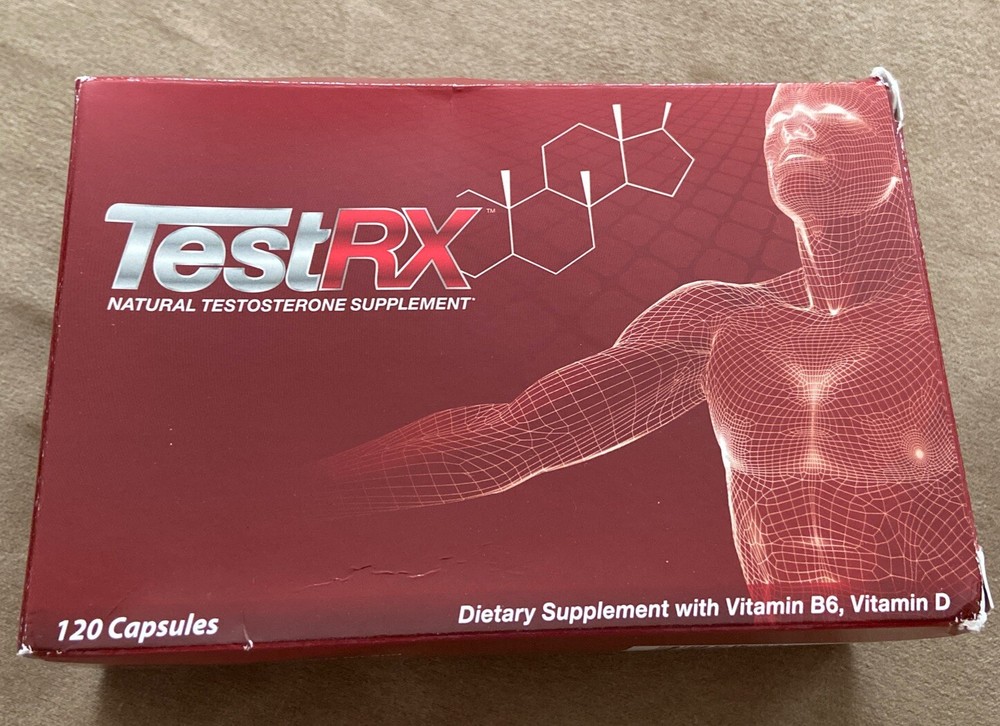 TESTRX Natural Testosterone Booster Supplement - 120 Capsules - Free Shipping-image