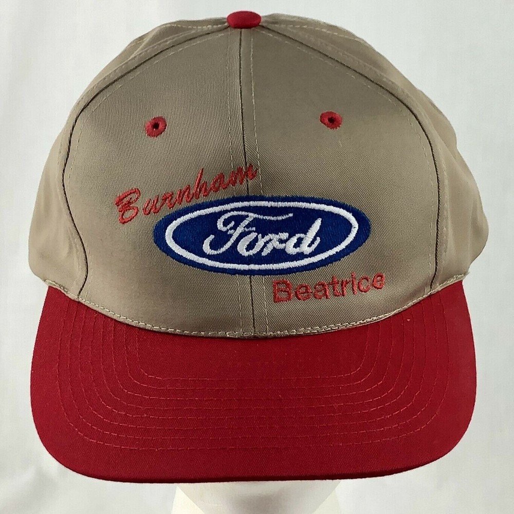 Burnham Ford SnapBack Trucker Hat Cap Beatrice Nebraska Car Truck Vintage