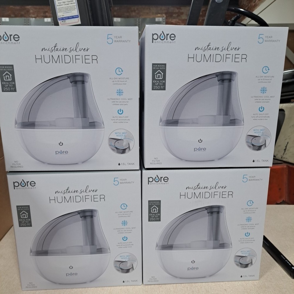 4-Pack Pure Ultrasonic Cool Mist Humidifiers for Air Enrichment