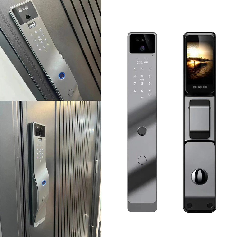 3D Face Recognition Smart Lock for Front Door with Tuya WiFi & Biometric Access-image