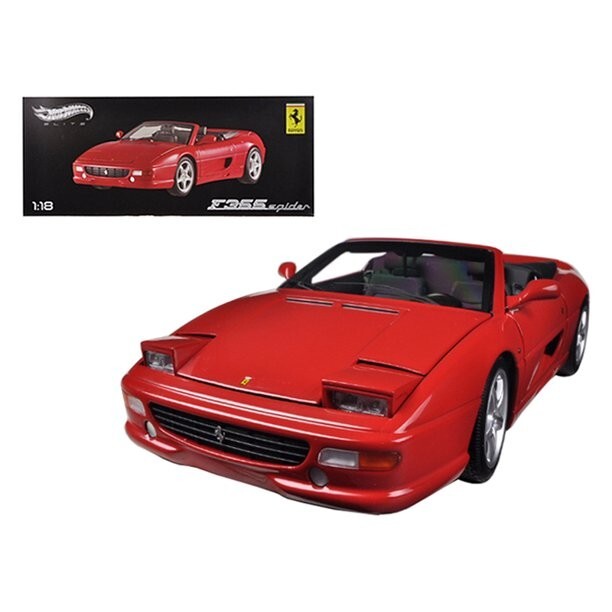 RARE HOT WHEELS ELITE FERRARI F355 SPIDER 1/18 DIECAST CAR BLY34