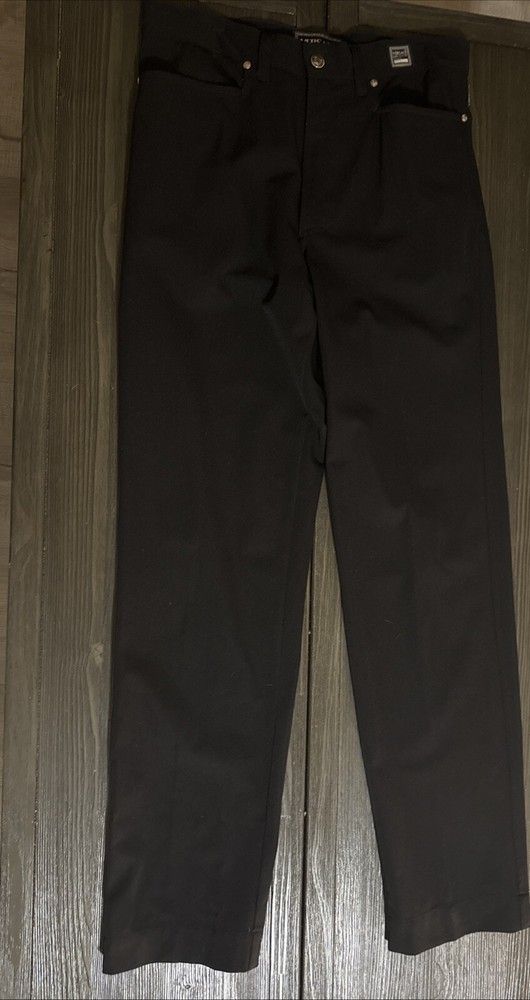 Versace Jeans Couture Black Tailored Dress Pants Unisex Size 32 46 Adjusted to 44 Long