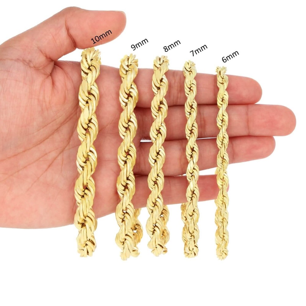 Rope Chain in Yellow Gold - 7mm