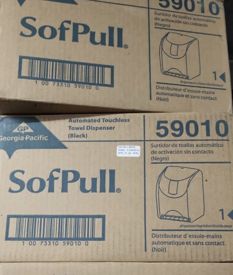 Lot Of 2 Touchless Automated Paper Towel Dispensers Sofpull 59010 Commercial Use-image
