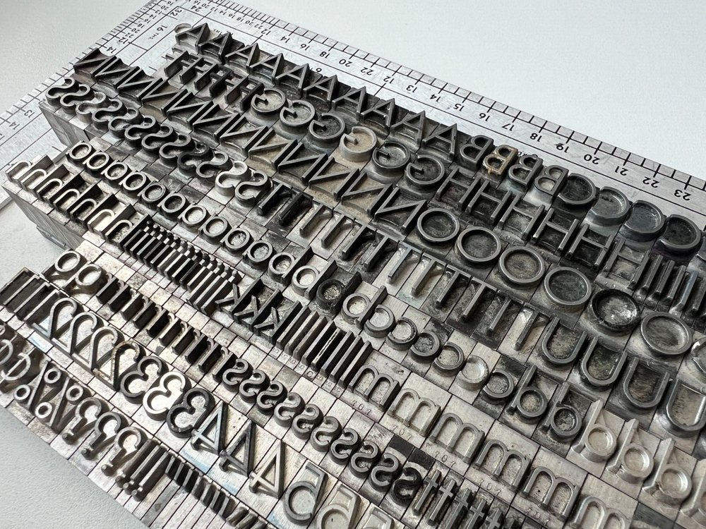 Hot Foil Stamping Machine Stamp Letter Die Set - COMPLETE, SPARTAN font, Size 36