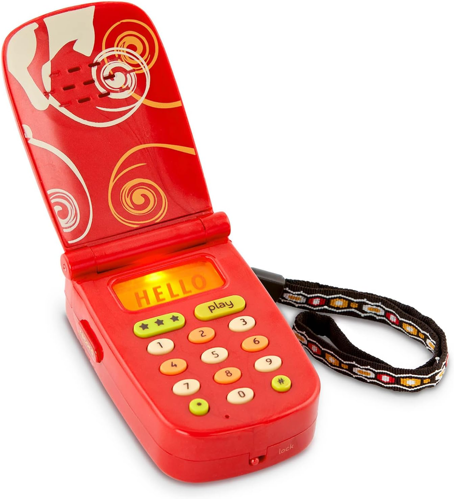 - Hellophone- Red- Pretend Play Toy Cell Phone – Kids Play Phone with Light Soun