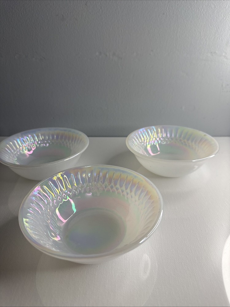 Federal glass MOONGLOW Fruit/dessert Bowls Set Of Three