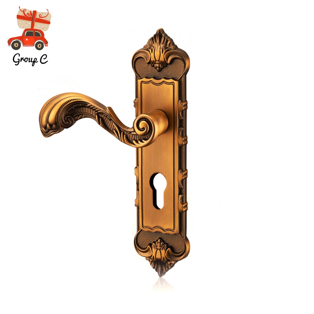 Vintage Mortise Door Lock with Knob Lever for Interior or Exterior Security