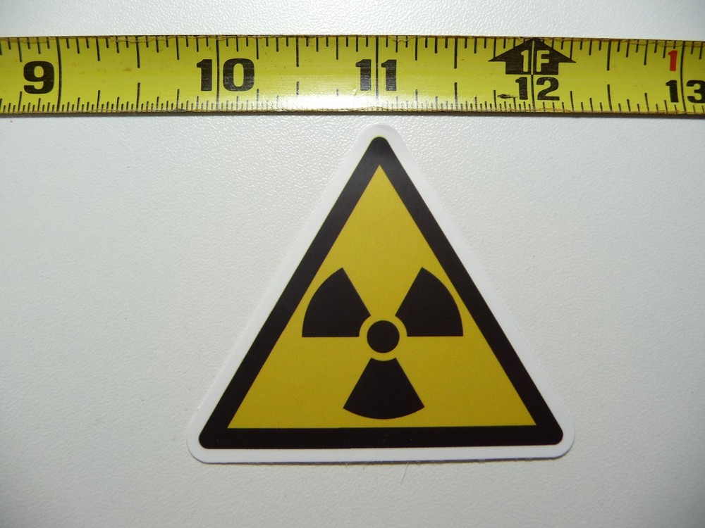 CAUTION DANGER RADIATION RADIOACTIVE WASTE DECAL STICKER FUN LITTLE SIGNS