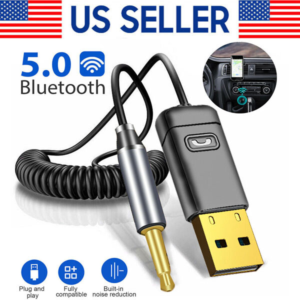 Wireless USB Bluetooth 5.0 Audio Transmitter Receiver Adapter For PC TV Car LOT