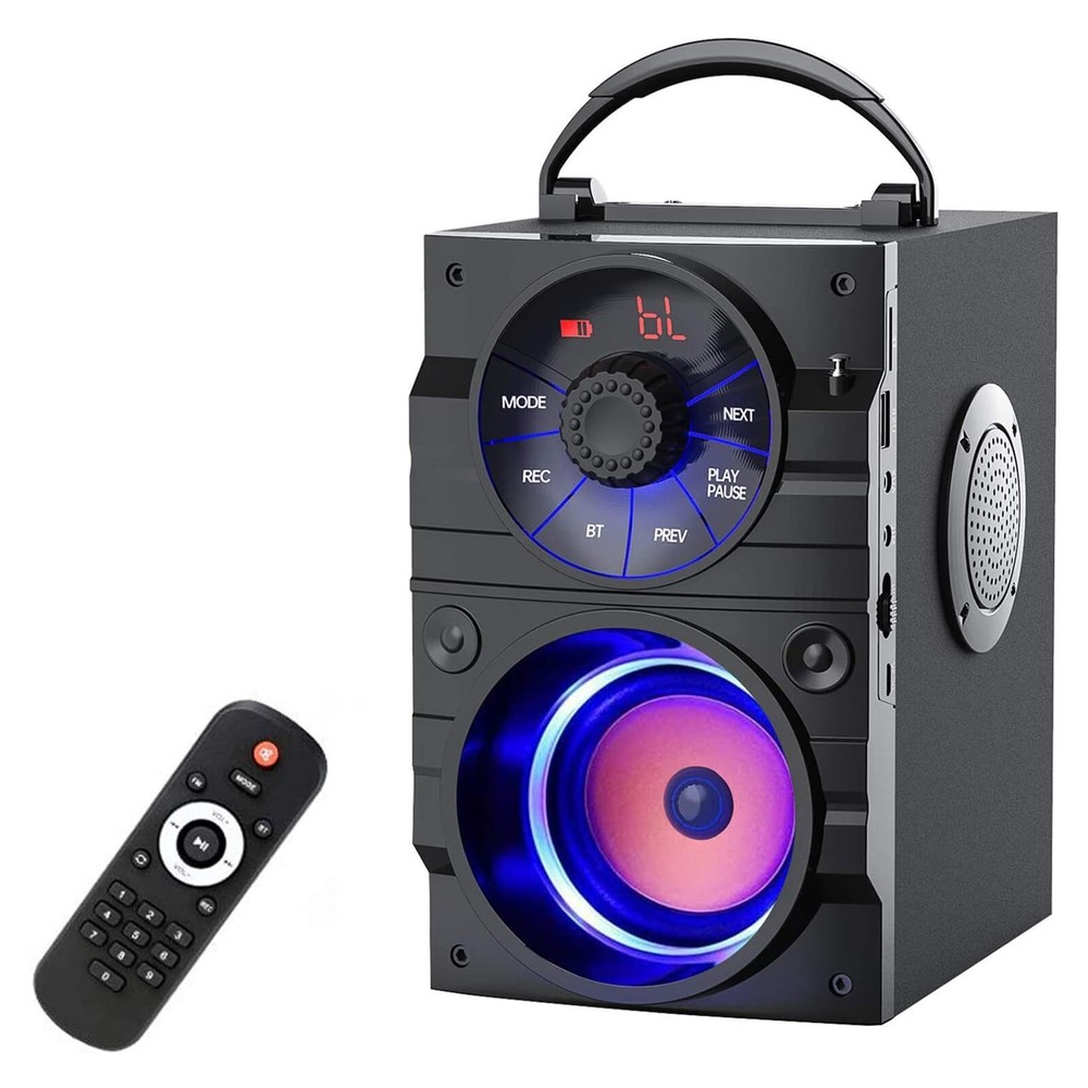 Portable Bluetooth Party Speaker with Subwoofer Heavy Bass Wireless Connectivity