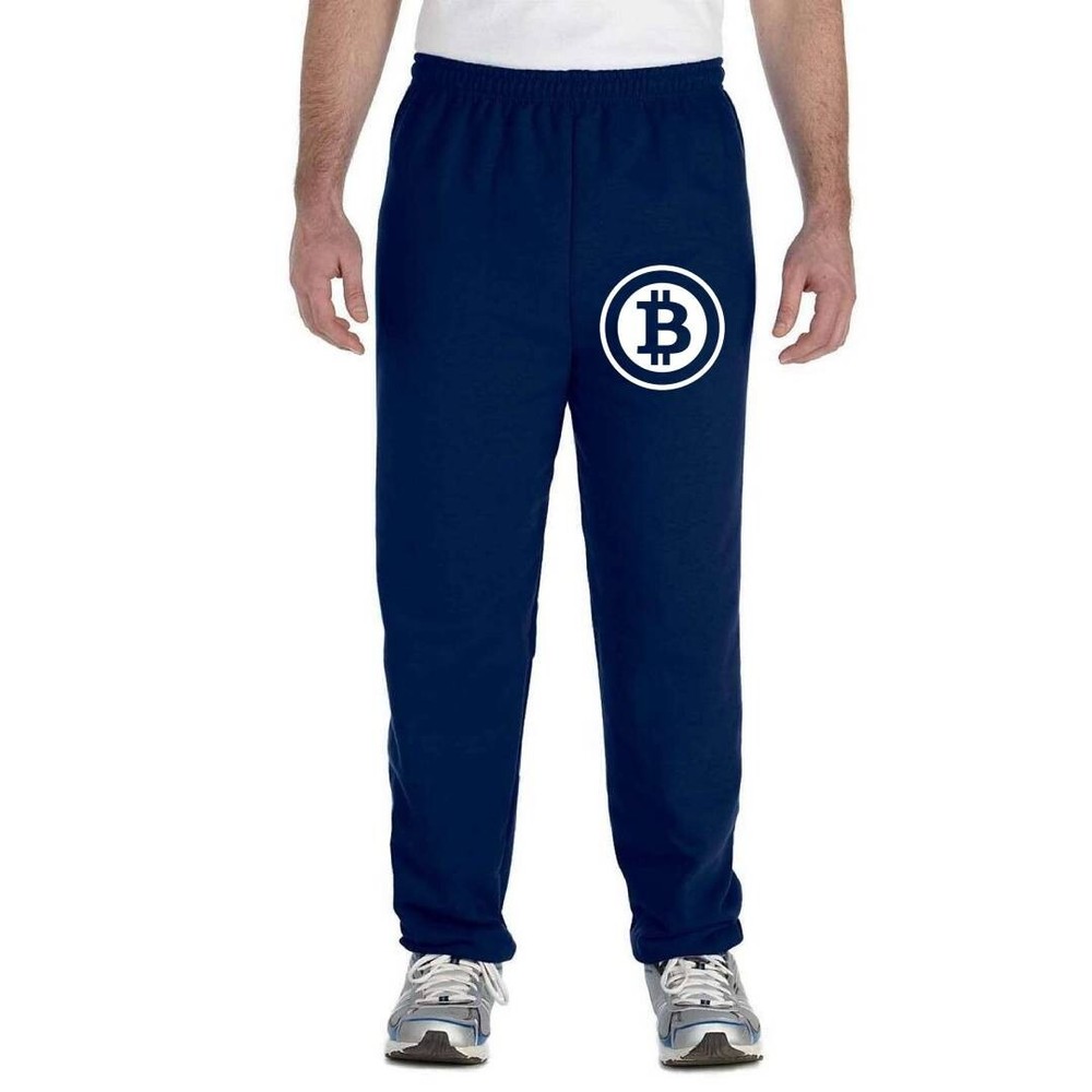 Bitcoin Logo Crypto Symbol Cryptocurrency Print Closed Bottom Unisex Sweatpants-image