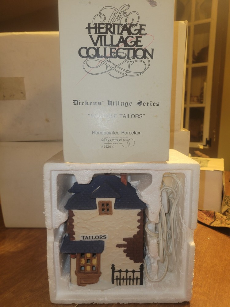 Dept 56 Dickens Village Walpole Tailors 59269 Retired 1988 Ceramic Collectible