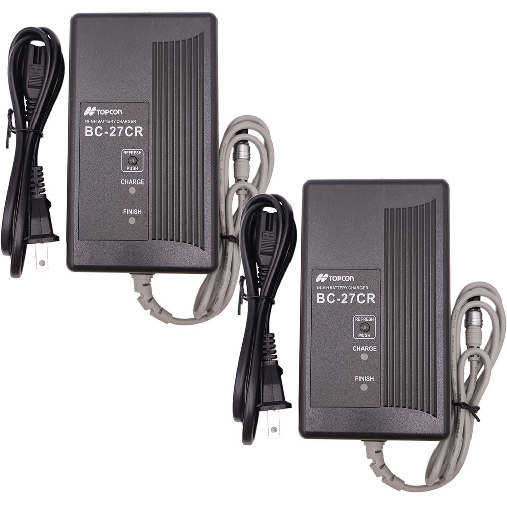 2x BC-27CR Battery Charger for Top-con Total Station BT-52Q BT-52QA Power 3-Pin