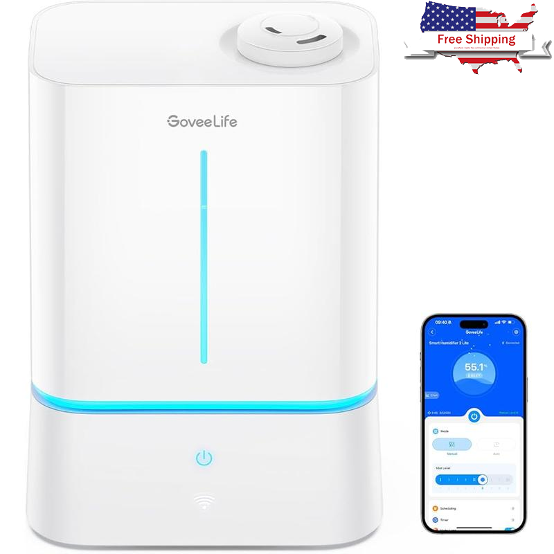 Smart Humidifier 4.5L Top-Fill Cool Mist W/ Diffuser Voice Control Auto Shut Off