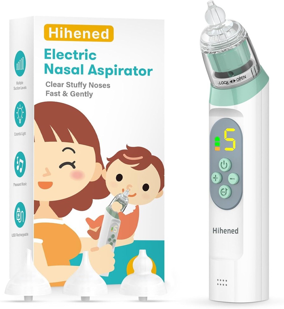 Electric Nasal Aspirator for Baby, Nose Toddlers, Green