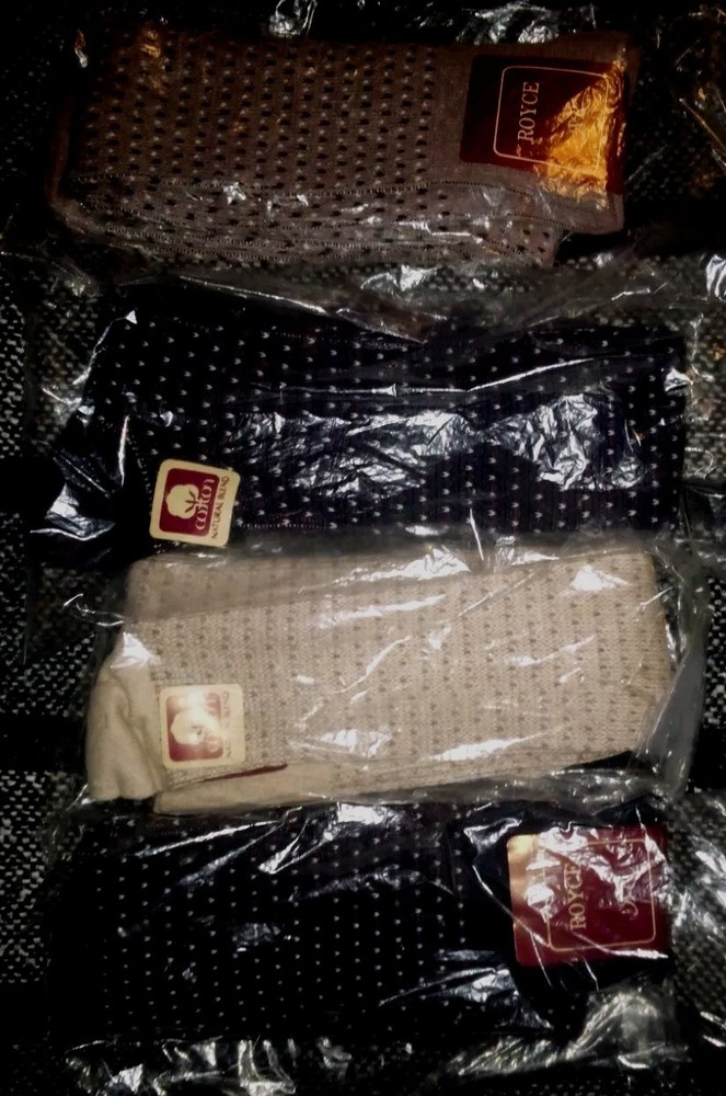 R &R Royce Dress Socks Mens Tall Pin Dot Fits Size 10-13•Lot Of 4 Pair