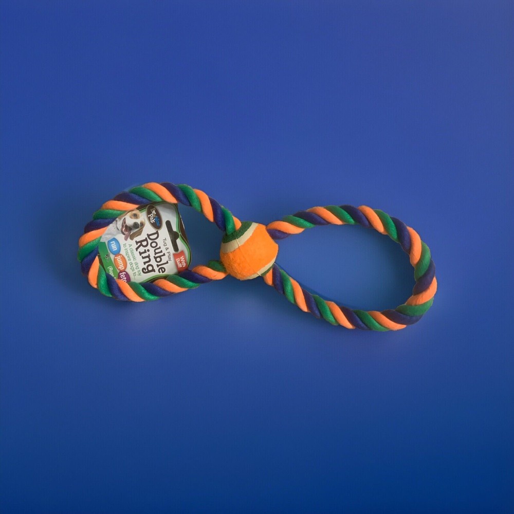 BOLA DE TENIS PERRO TIRAR Y JUGAR ARCO WOW PALS ANILLO DOBLE L8672