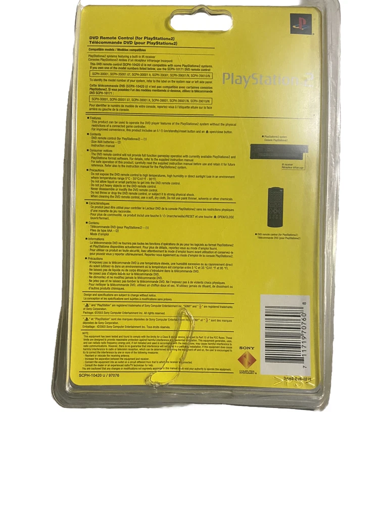 Sony Playstation 2 Infared DVD Remote Controller Kit - Black (9704201)