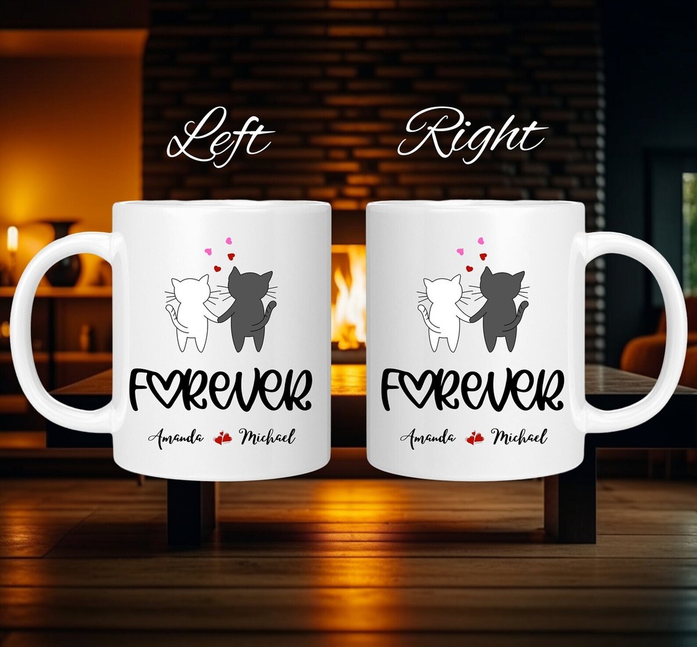 Custom Couple Gifts Couples Mug Cute Cats Mug Valentines Day Gifts Anniversary G