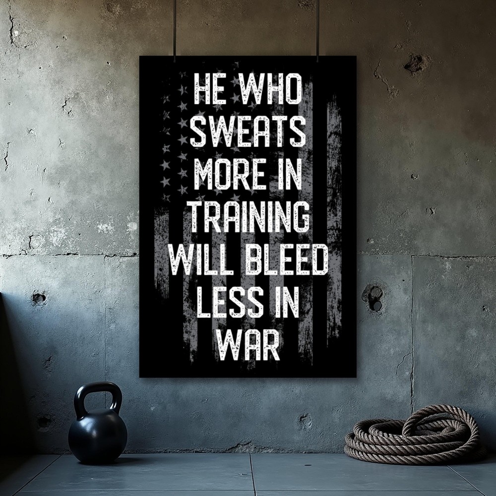 Motivational Fitness Wall Art for Home Gym Decor  