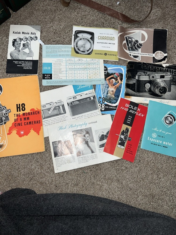 Vintage Camera Instruction Manual Guides Brochure Lot