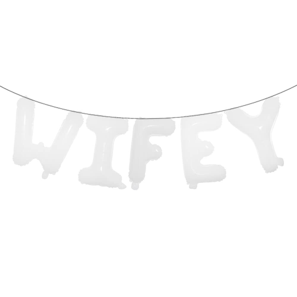 16 inch Multicolor Wifey Balloons Bachelorette Party Banner Wife to Be/Will Y...