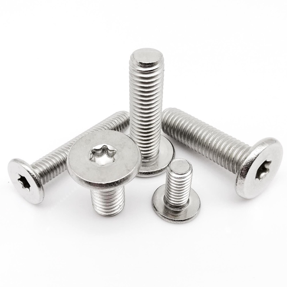 5/50pc CM M1.6-M8 304 Stainless Steel Torx Ultra Thin Flat Wafer Head Bolt Screw