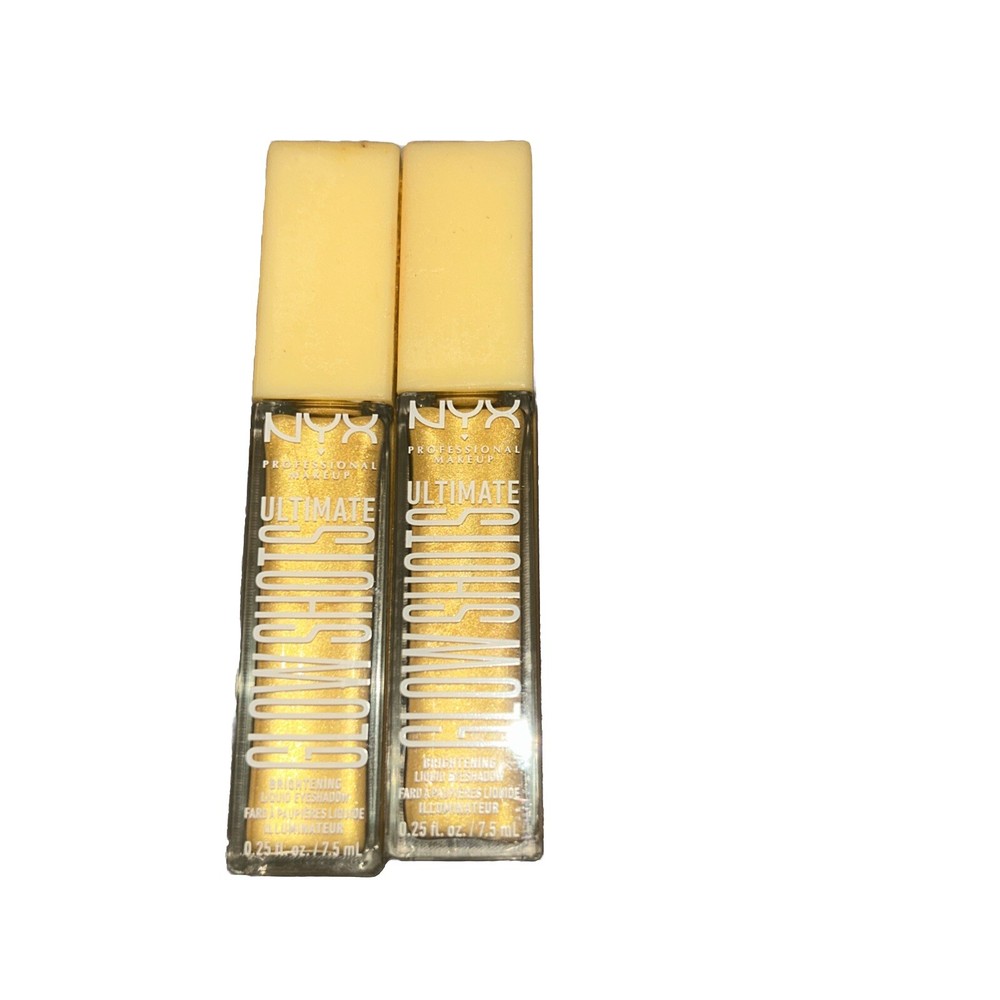 Set Of 2- NYX Ultimate Glow Shots Liquid Shimmer Eyeshadow #UGS07 LEMON-SLAYED.