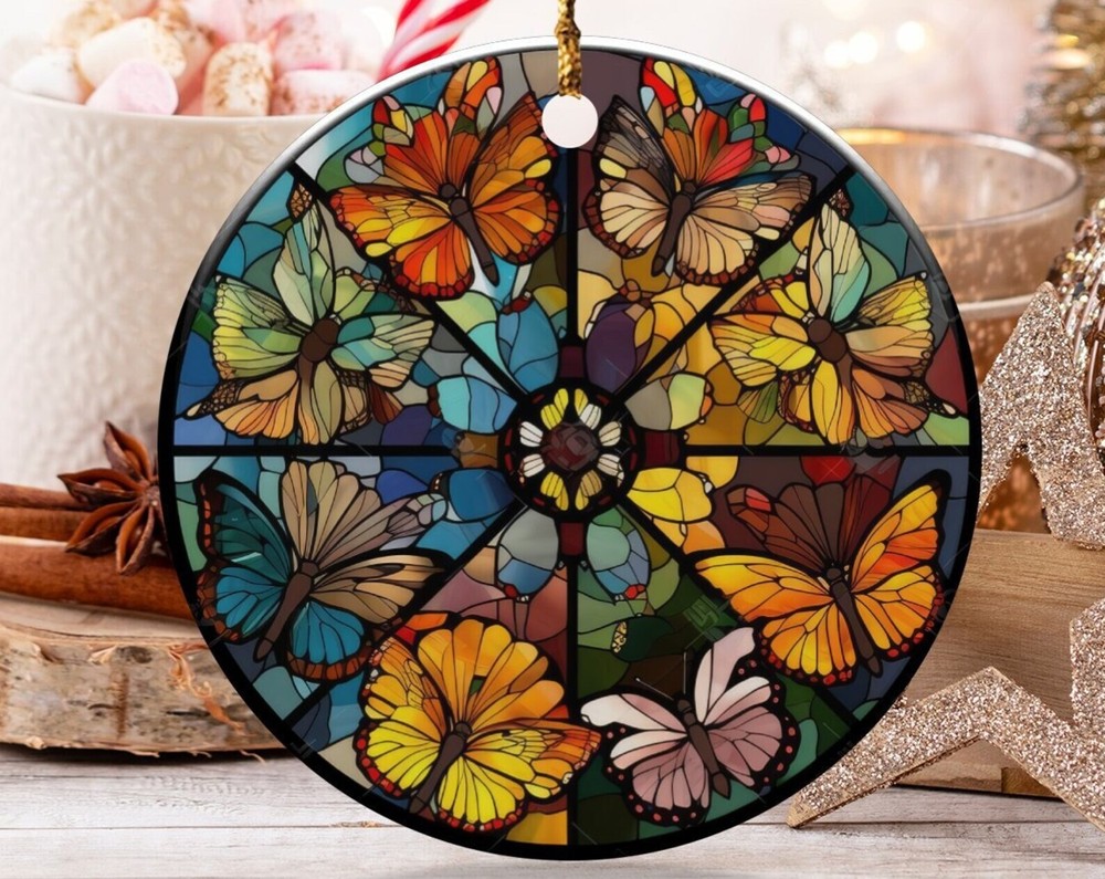 Butterfly Ornament Colorful Window Decoration Nature Inspired Home Decor